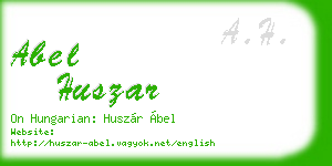 abel huszar business card